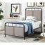 Lit simple en métal avec revêtement en lin et tête de lit en tissu - Aspect moderne, solide, résistant au bruit, facile à installer, sans sommier, convient à tous les types de matelas, compatible avec un matelas de 8 po ou plus épais