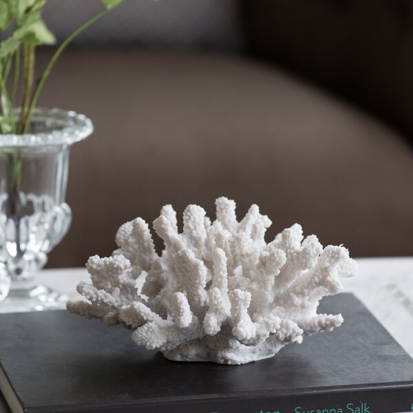 Beautiful reproduction of a white coral branch made in resin