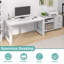 Bureau d'ordinateur en L