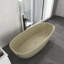 Baignoire autoportante 66,9 * 29,5 * 21,7 pouces avec surface solide, finition mate, forme ovale, drain central, baignoire de luxe moderne de style minimaliste 66,9, idéale pour les petites salles de bain