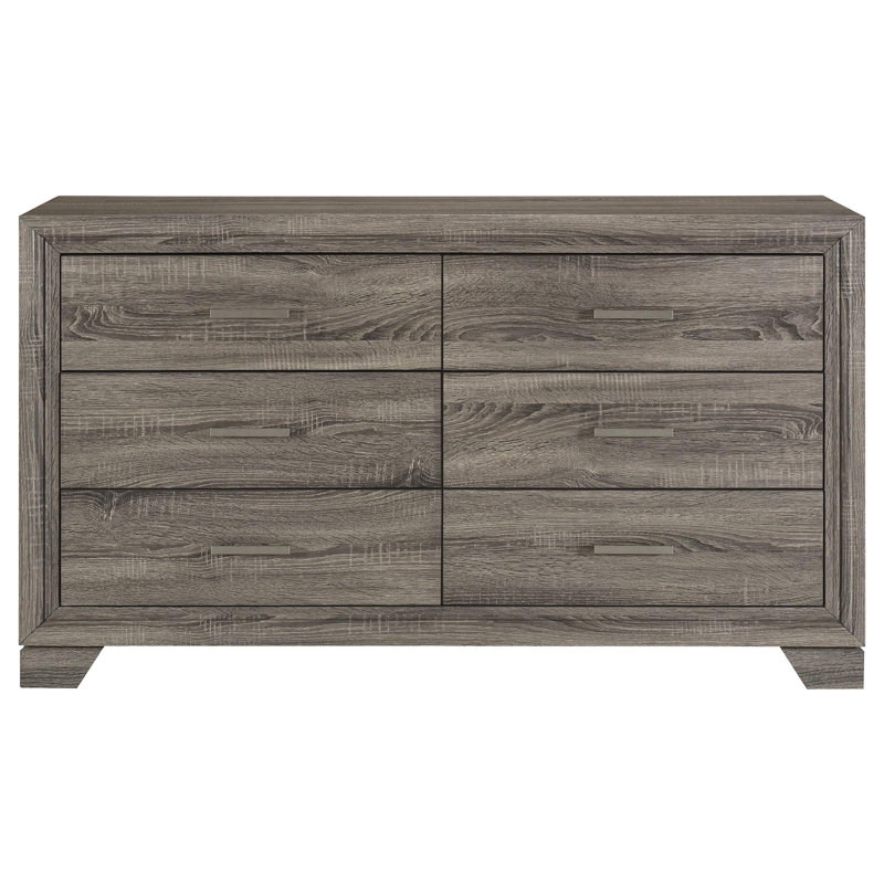 Commode 6 tiroirs Asala Chêne brun