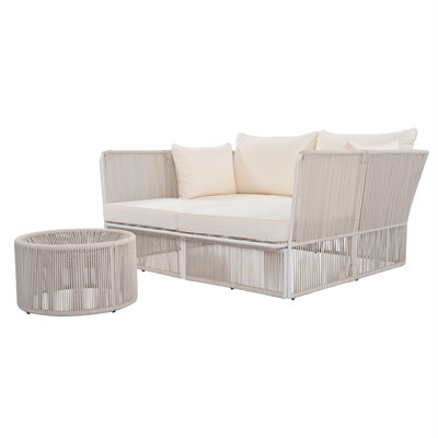Venessa 67 " W Metal Patio Daybed with Cushions