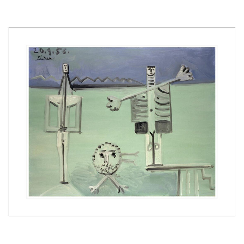 «The Diving Board» par Pablo Picasso, impression giclée sur cadre, H 23,5 po x l 27,76 po