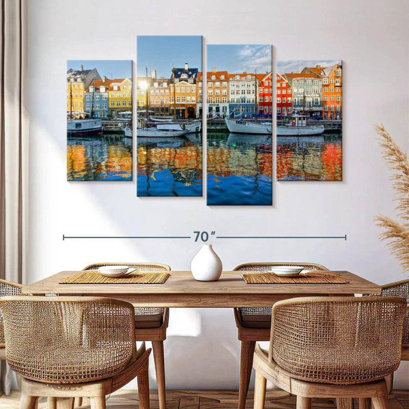 Canal Keesha Nyhavn en Europe, H 42 po x l 68 po