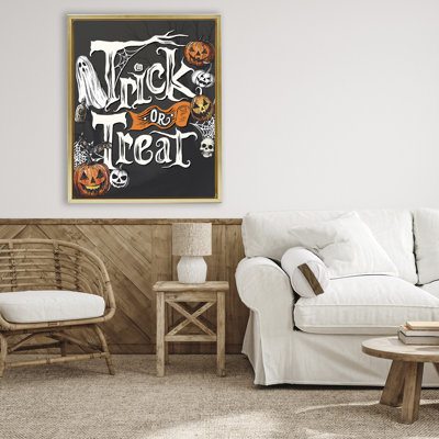 Cadre flottant Trick Or Traite Vintage Traditions, design par Kim Allen