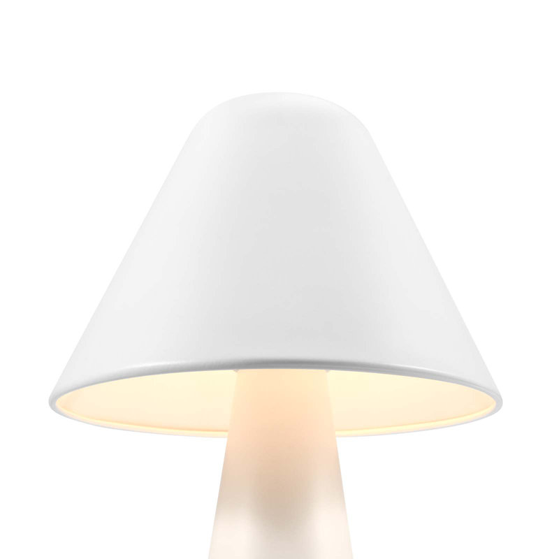 White Adjustable Metal Mushroom Table Lamp