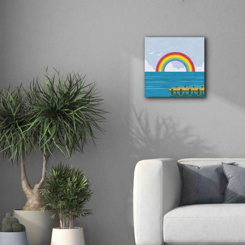 «Happy Summer Rainbow» par Andrea Haase, estampe numérique sur toile, H 18 po x l 18 po x P 0,75 po