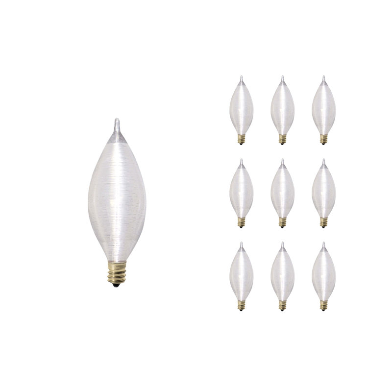 40 Watt (40 Watt Equivalent), C11 Incandescent Dimmable Light Bulb, Daylight E12/Candelabra Base