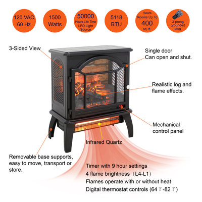 Duraflame® Infrared Quartz Electric Stove Heater - Twin Star International
