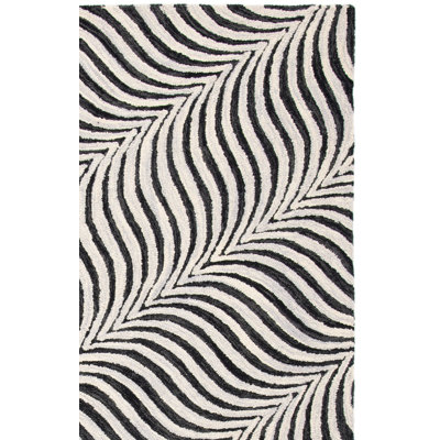 Tapis abstrait en laine et coton touffeté à la main Betthezul