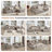 6-Piece Upholstered Boneless Sectional Corduroy Modular Sofa With Ottoman-1136495783