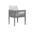 Ensemble repas d'extérieur 7 pièces avec coussins gris 7 pièces