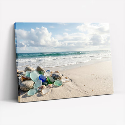 Beach Glass Canvas Wall Art Set Of 1