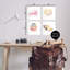 Aquarelle, coquillages avec phrases, ensemble de 4 plaques murales par John Keeling
