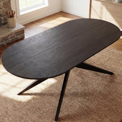 Table de salle à manger à piédestal 69,3 po avec base en métal