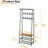 4-in-1 Hall Tree with Bench, Coat Rack with 10 Hooks & 3-Tier Shoe Rack Storage, Freestanding Entryway Organizer for Front Door, Hallway, Living Room,60cm,Double Row