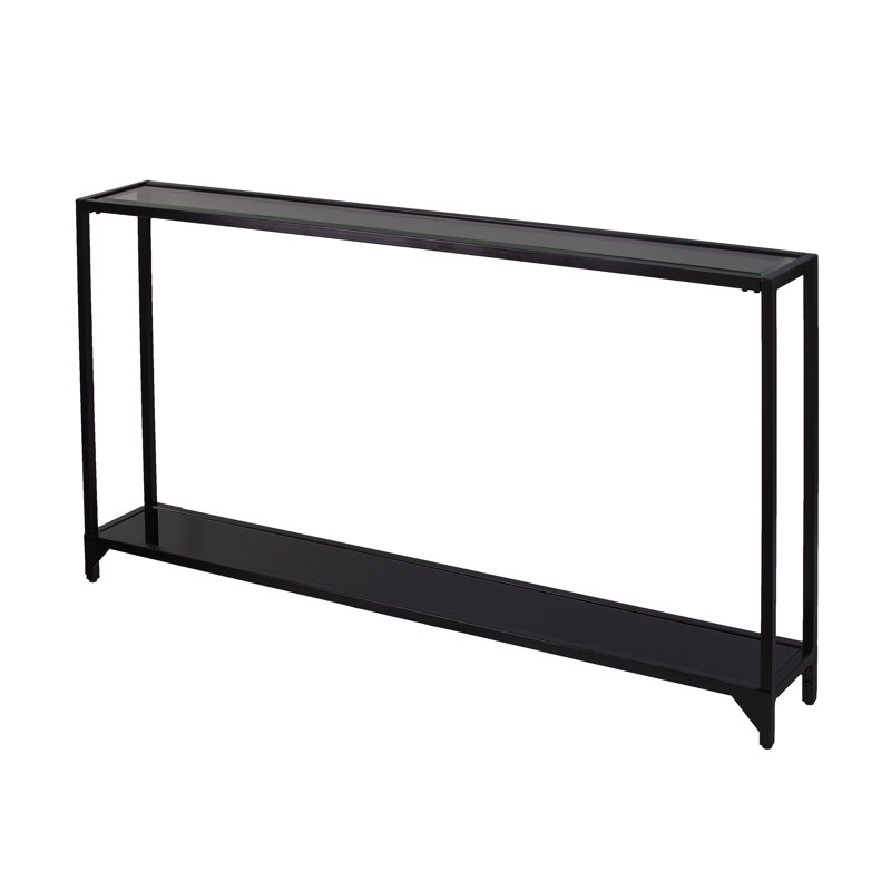 Console Charlie-Adam, 29" H x 56" W x 8" D, Clear, Noir