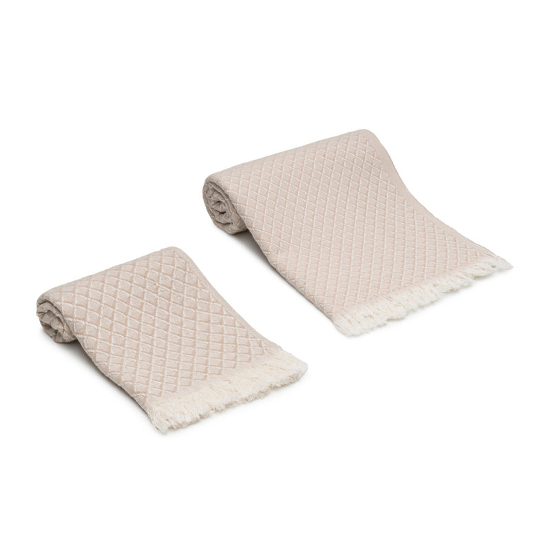 Essuie-mains et serviettes Serenity Grid, Tanné