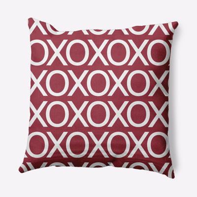 Housse et insert de coussin décoratif décoratif Hugs and Kisses Valentines