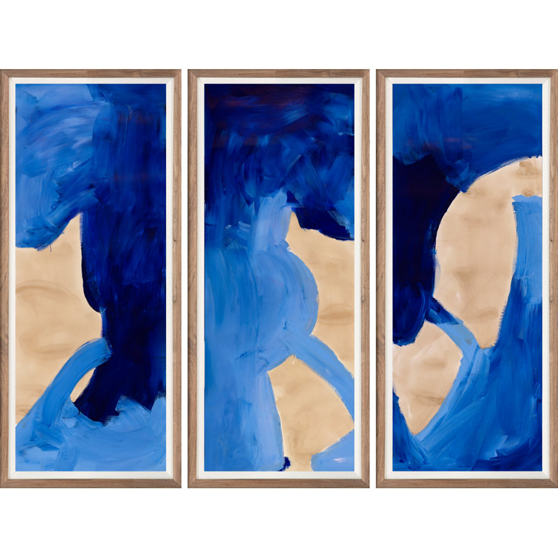 Mozambique Triptych Painting by ZBC House Art