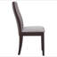 Chaise rembourrée taupe et espresso (ensemble de 2)
