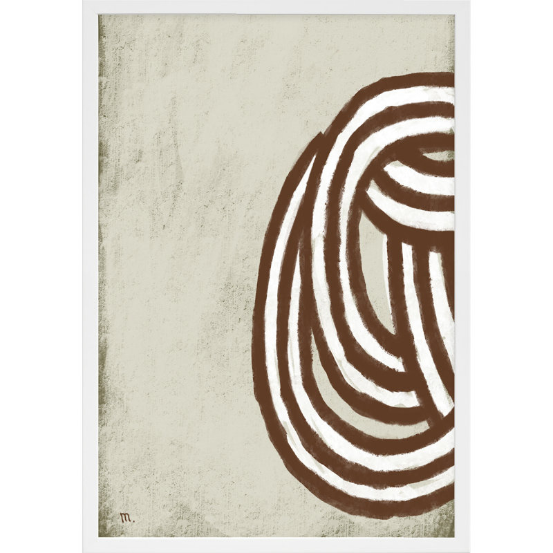 Knotting 2 By Studiom - Framed Wall Art, 38" H x 26.5" W x 1.25" D, White Framed