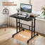 Bureau mobile pour travailler debout, bureau d'ordinateur de table assis-debout à hauteur ajustable, chariot à roulettes pour bureau personnel-1637158812