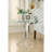 Sleek Round Glass Side Table with Sculptural Base