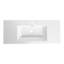 Lavabo de salle de bain 48 po en blanc brillant, largeur 19,15 po, hauteur 7,16 po, profondeur 48,58 po, et choix de résine, aspect blanc, froid