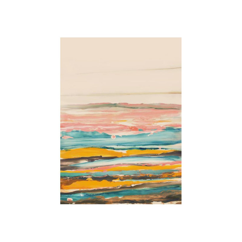 «Color Color I» par Elena Carlie - peinture sur toile tendue, H 42 po x l 30 po x P 1,5 po, Couche de verre