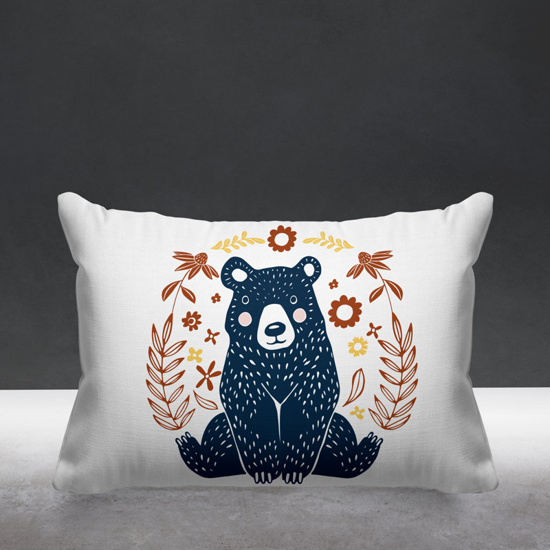 Coussin décoratif d'intérieur Buby, Épice / bleu marine
