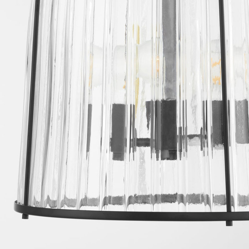 3LT GLASS PENDANT, 31" H x 15.50" W