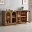 Buffet 4 portes en verre arqué avec tablettes réglables-1461055663