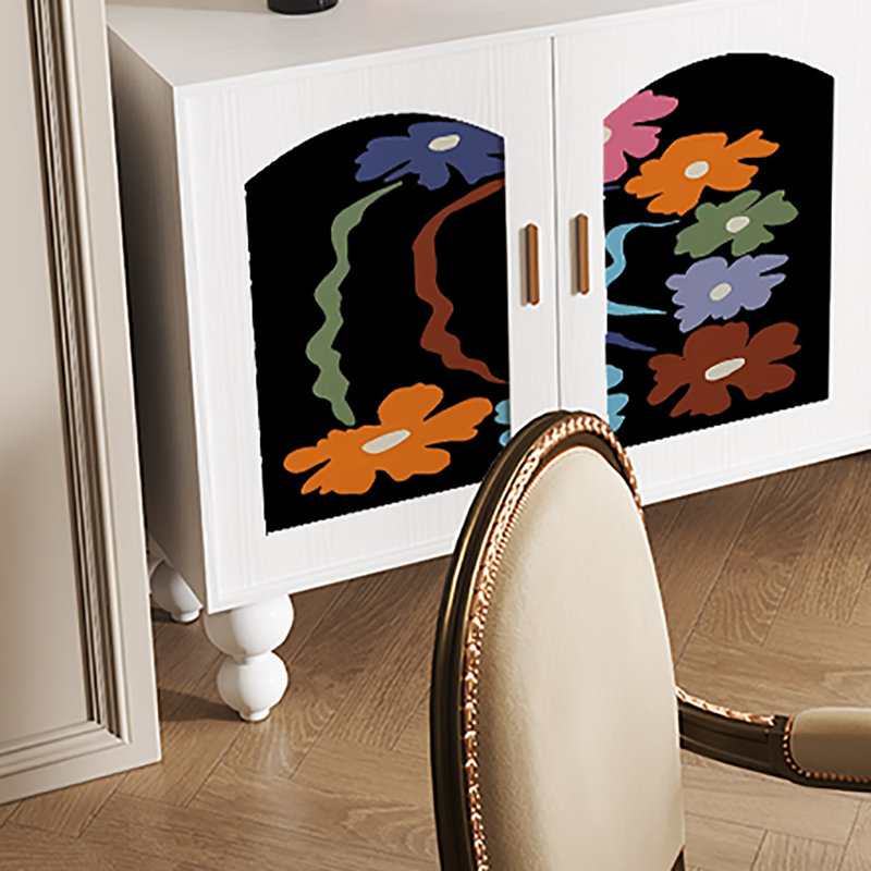 Buffet multifonctionnel à grande capacité 59,1 po, Blanc