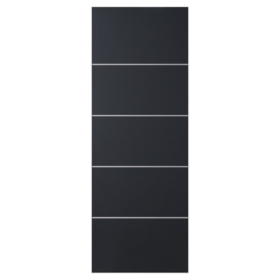 Dalle de porte intérieure moderne laminée noir doux Glam G-Pro 010 seulement 36 po x 80 po