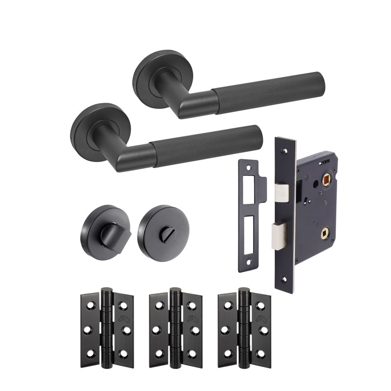 Arlington Black Door Handle Pack - Privacy
