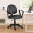 Wen Swivel Posture Chair, Loop Arms, Black Waterfall Seat