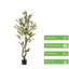 Faux arbre 4 pi avec branches et fruits en pot noir