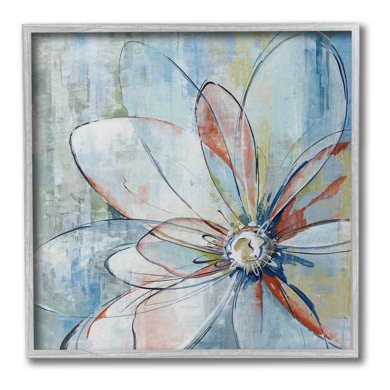 Bd-134_FG "Modern Collage Flower Simple Photo Frame" par Max Maxx sur toile, Estampe numérique Farmhouse, H 24 po x l 24 po