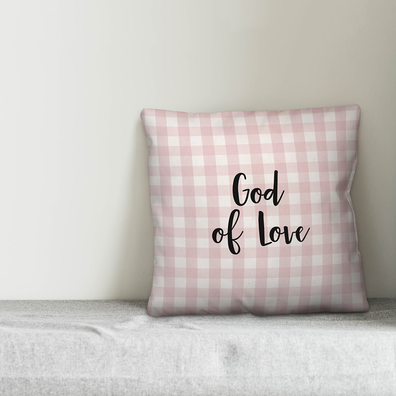  Coussin God of Love, Rose / Noir, Housse de coussin