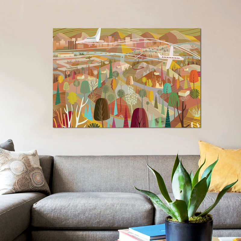 «Los Angeles to Riverside», impression sur toile, H 26 po x l 40 po x P 1,5 po, Pas de tapis, Toile tendue