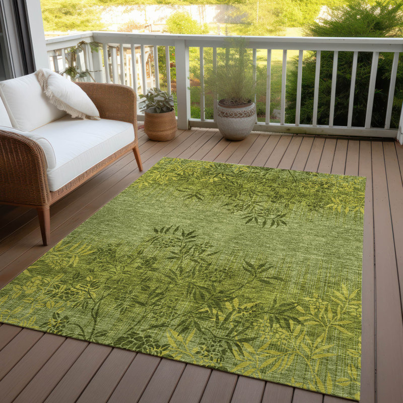 Azania Washable Floral Indoor / Outdoor Rug, Rectangle 2'6" x 3'10"