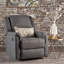 Fauteuil inclinable oscillant en tissu gris anthracite avec fauteuil inclinable manuel