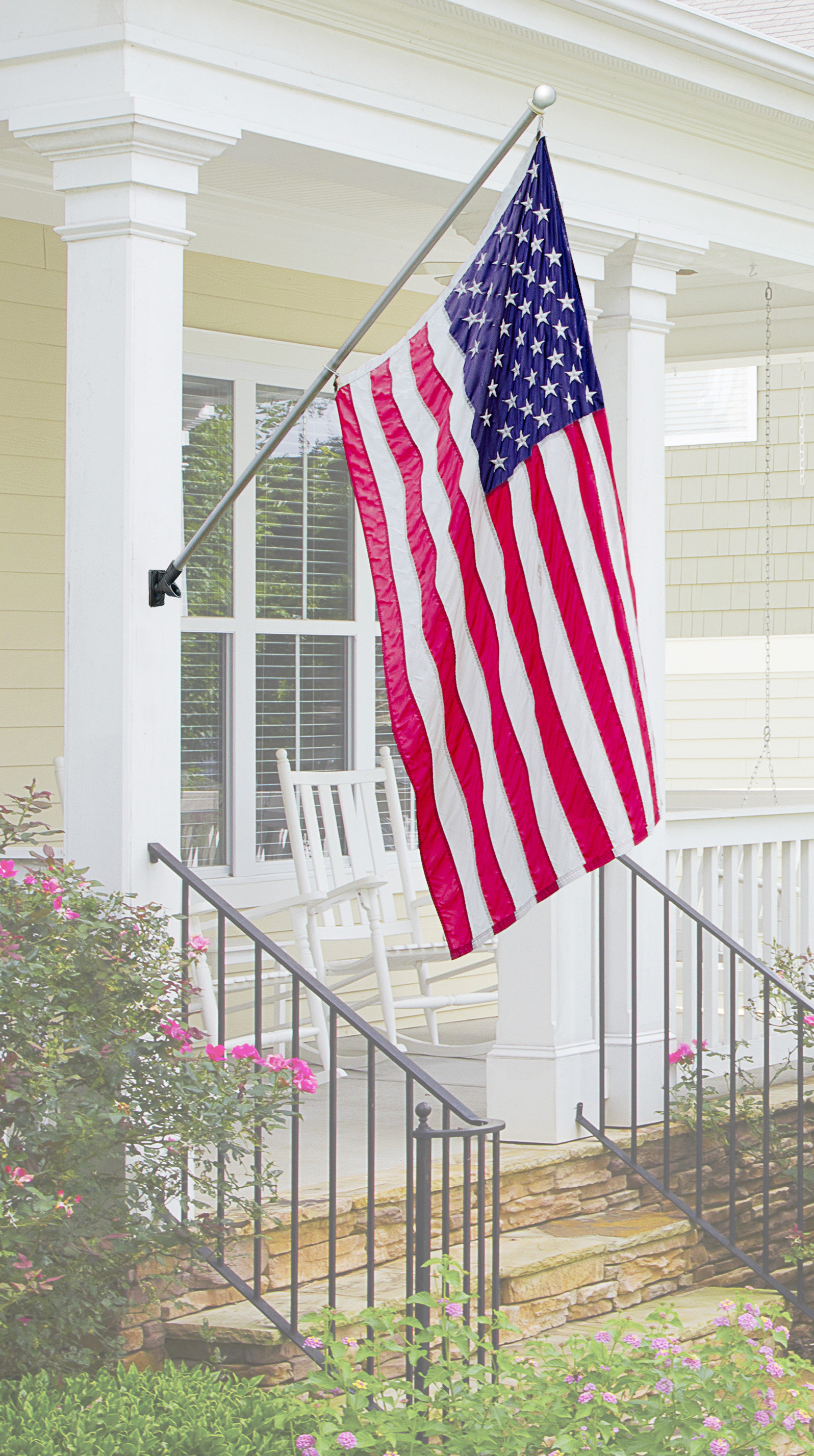 Olympus Flag and Banner Olympus American Deluxe 2-Sided Nylon 36" x 60" Flag Set | Wayfair