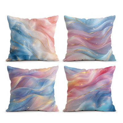 4 Pcs Abstract Pattern Decorative Pillow Covers