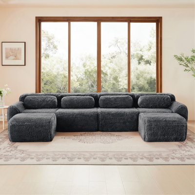 Premium Plush U-shaped Sofas, Ergonomic Design, Versatile For Living Rooms