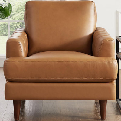 Chaise en cuir fleur Reuma