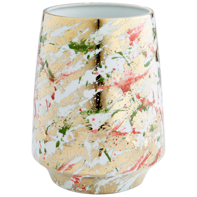 Ardent Ceramic / Porcelain Table Vase, 16.75" H x 11.25" W x 11.25" D