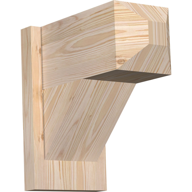 Artisan traditionnel en bois rustique, Sapin Douglas de 7 1/2 po (lisse), P 14 po x H 14 po