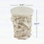 Table d'appoint beige ronde en faux pierre MGO, table d'appoint pré-assemblée non-KD, capacité de poids de 80 lb, table de tabouret en pierre rustique pour l'intérieur et l'extérieur